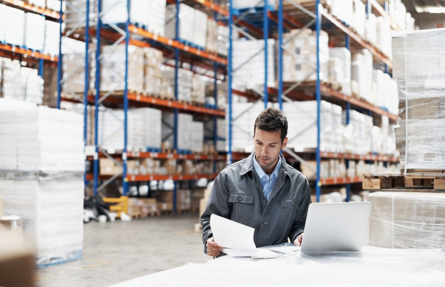 Warehouse manager files HR paperwork