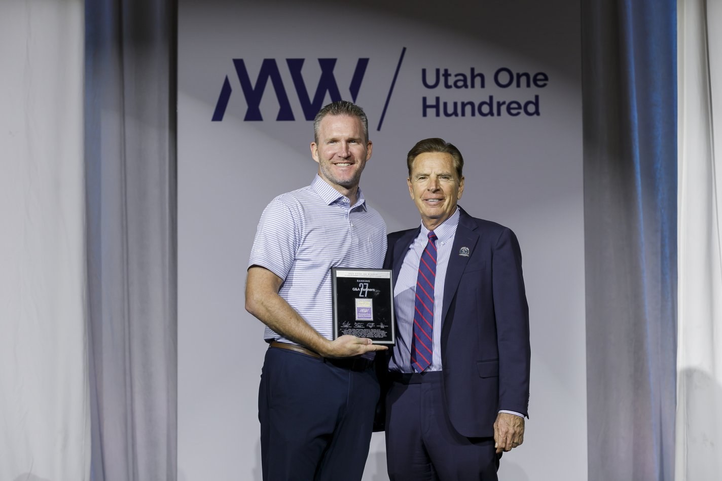 MWCN Utah 100 - Aaron Call accepts award for G&A