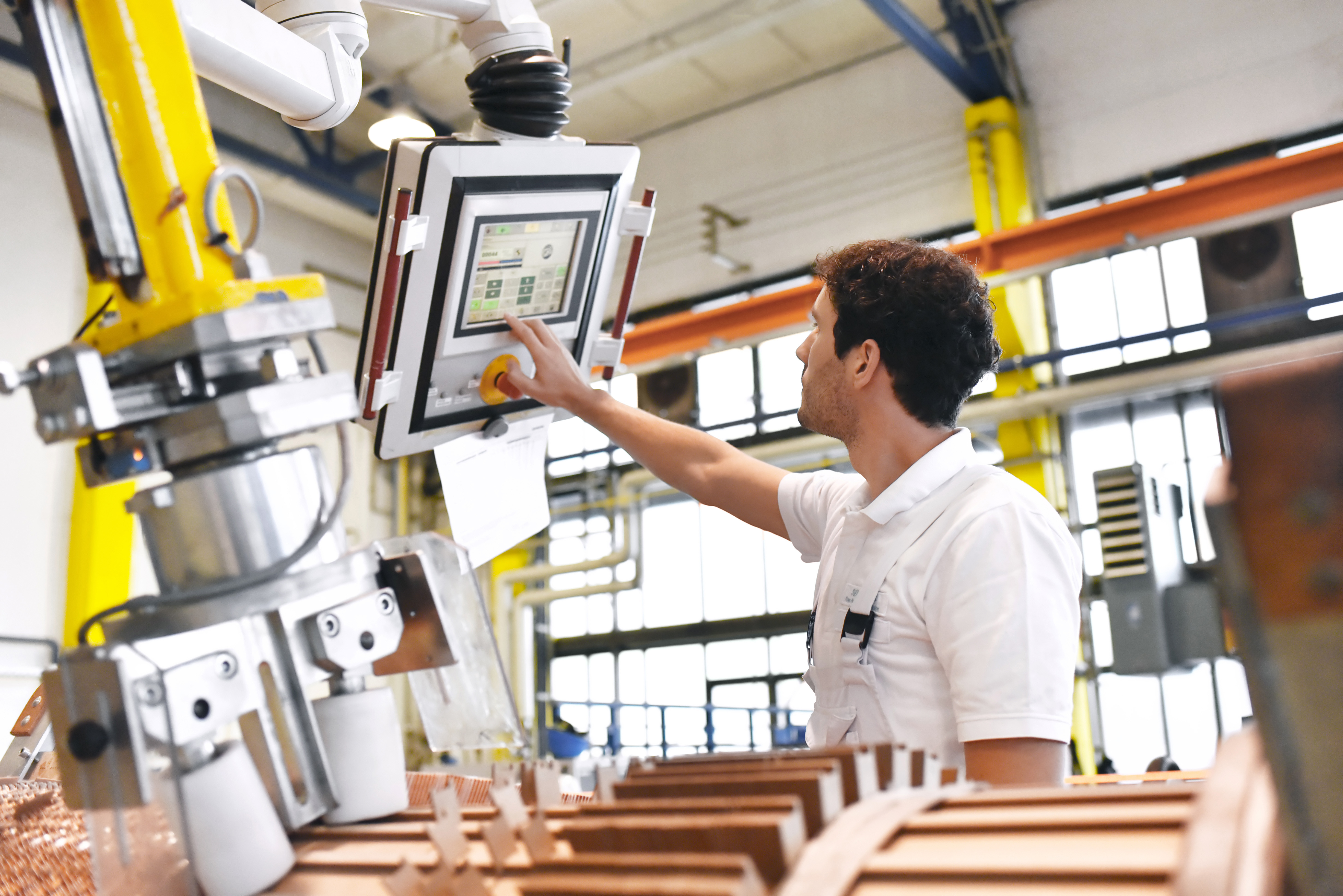 Man working on a machine