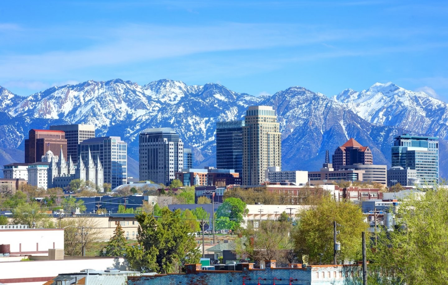 Skyline view of Salt Lake City, Utah