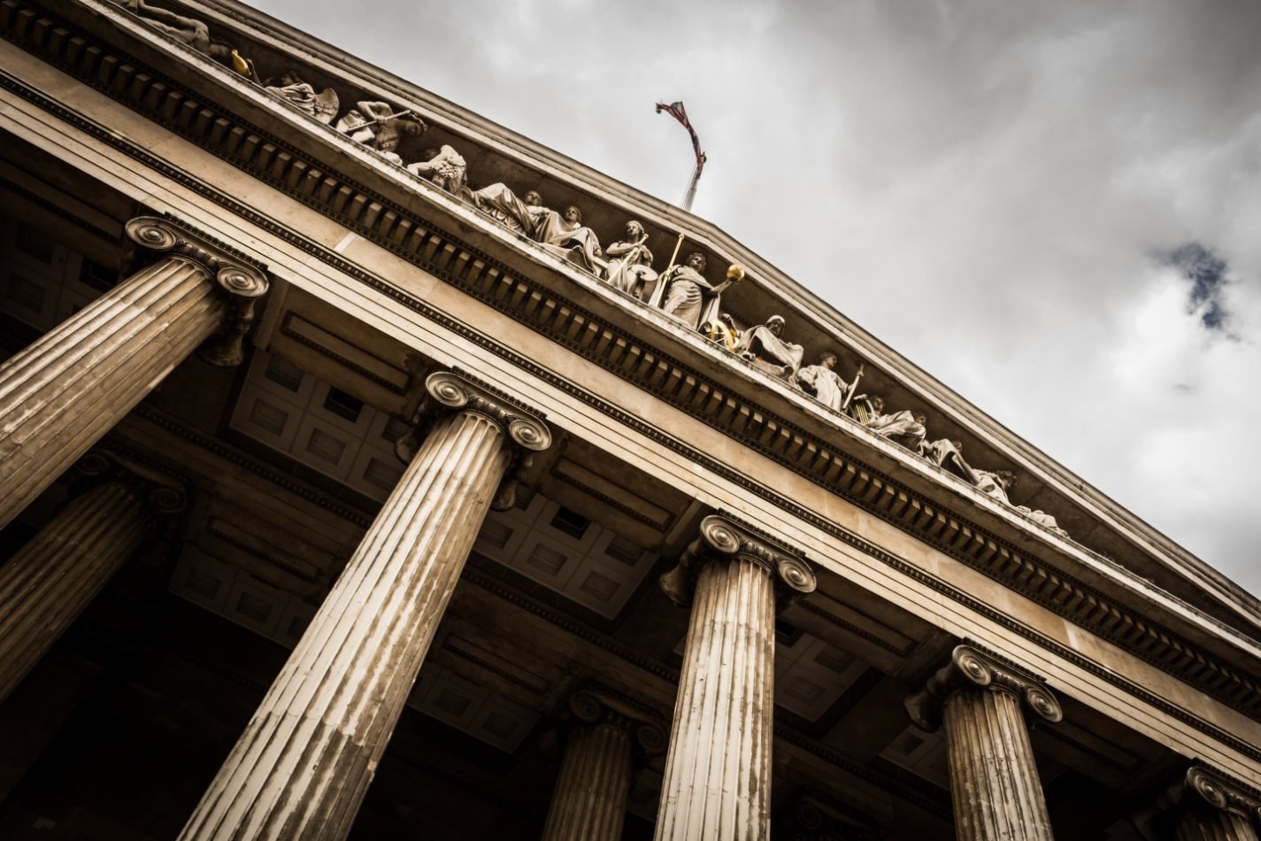 Columns and top of British Museum