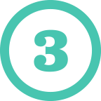 Icon of the number 3 in a circle