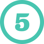 Icon of the number 5 in a circle