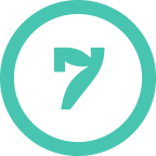 Icon of the number 7 in a circle
